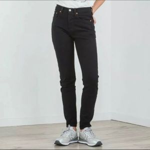 Levi’s 501 Skinny high waist black jeans 26 x 28